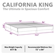vidaXL Velvet California King Bed Frame in Light Grey