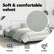 vidaXL Velvet California King Bed Frame in Light Grey