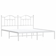 vidaXL Powder-Coated Steel Cal King/Double Bed Frame in White