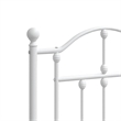 vidaXL Powder-Coated Steel King/Double Bed Frame in White