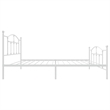 vidaXL 39.4 x 78.7 Powder-Coated Steel in Bed Frame in White