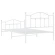 vidaXL 39.4 x 78.7 Powder-Coated Steel in Bed Frame in White