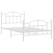 vidaXL 39.4 x 78.7 Powder-Coated Steel in Bed Frame in White