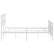 vidaXL Powder-Coated Steel Full/Double Bed Frame in White
