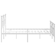 vidaXL Powder-Coated Steel Full/Double Bed Frame in White