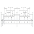 vidaXL Powder-Coated Steel King Size Bed Frame in White