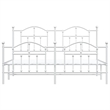 vidaXL Powder-Coated Steel Cal King/Double Bed Frame in White