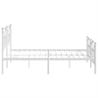 vidaXL Powder-Coated Steel Cal King/Double Bed Frame in White
