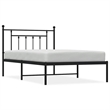 vidaXL Engineered wood Twin Bed Frame in Black