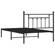 vidaXL Engineered wood Twin Bed Frame in Black