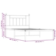 vidaXL Engineered wood Twin Bed Frame in Black