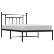 vidaXL Engineered wood Twin Bed Frame in Black