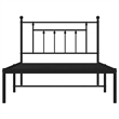vidaXL Engineered wood Twin Bed Frame in Black