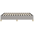 vidaXL Engineered Wood Faux Leather Full Bed Frame in Light Gray
