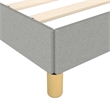 vidaXL Engineered Wood Faux Leather Full Bed Frame in Light Gray