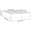 vidaXL Engineered Wood Faux Leather Full Bed Frame in Light Gray