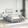 vidaXL Engineered Wood Faux Leather Full Bed Frame in Light Gray