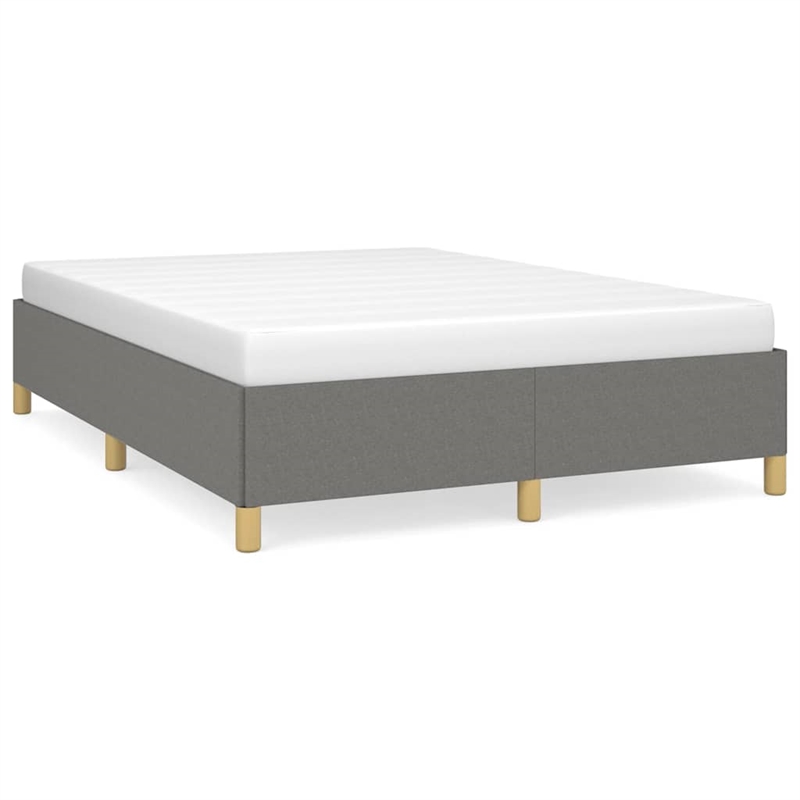 vidaXL Engineered Wood Bed Queen Frame in Dark Gray