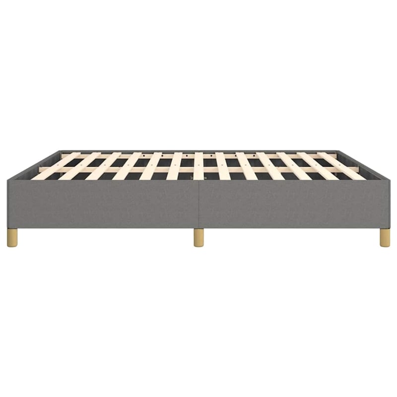 vidaXL Engineered Wood Bed Queen Frame in Dark Gray
