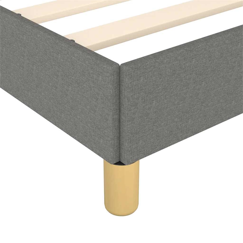 vidaXL Engineered Wood Bed Queen Frame in Dark Gray