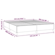vidaXL Engineered Wood Bed Queen Frame in Dark Gray