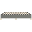vidaXL Engineered Wood King Bed Frame in Dark Gray Fabric