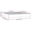 vidaXL Engineered Wood King Bed Frame in Dark Gray Fabric