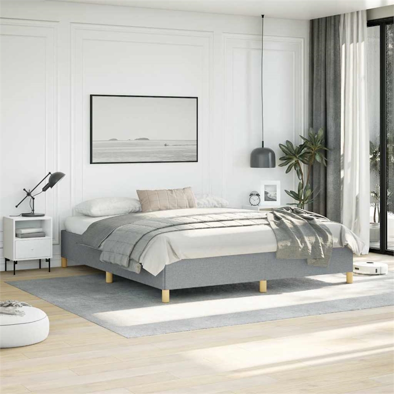 vidaXL California King Bed Frame in Light Grey