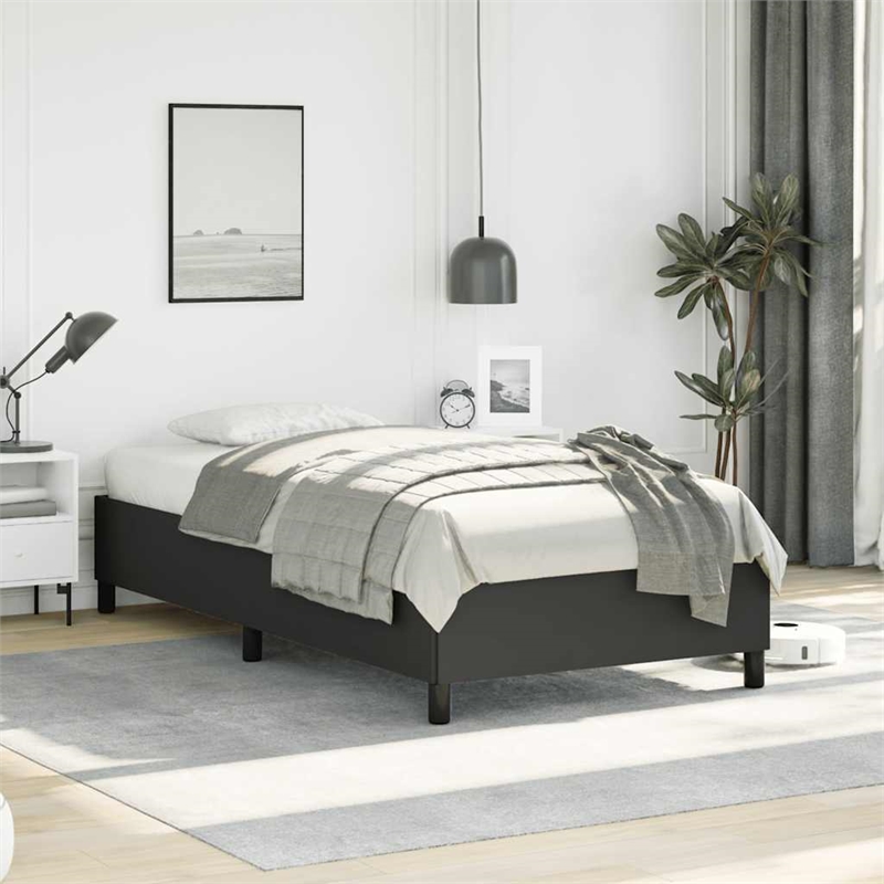 vidaXL Engineered wood Twin XL Bed Frame in Black