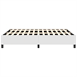 vidaXL Engineered Wood Faux Leather Full Bed Frame in White