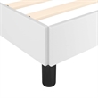 vidaXL Engineered Wood Faux Leather Full Bed Frame in White