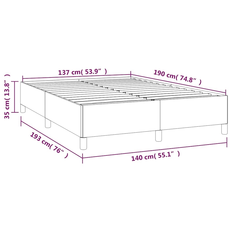 vidaXL Engineered Wood Faux Leather Full Bed Frame in White