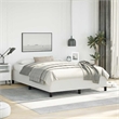 vidaXL Engineered Wood Faux Leather Full Bed Frame in White
