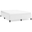 vidaXL Queen Faux Leather Engineered Wood Bed Frame in White