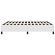 vidaXL Queen Faux Leather Engineered Wood Bed Frame in White