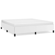 vidaXL King Faux Leather Engineered Wood Bed Frame in White