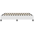 vidaXL King Faux Leather Engineered Wood Bed Frame in White