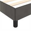 vidaXL Engineered Wood Velvet Twin Bed Frame in Dark Gray