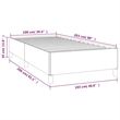 vidaXL Twin XL Engineered Wood Bed Frame in Light Grey