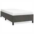 vidaXL Engineered Wood Velvet Twin Bed Frame in Dark Gray