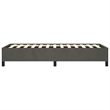 vidaXL Engineered Wood Velvet Twin Bed Frame in Dark Gray