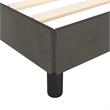 vidaXL Engineered Wood Velvet Twin Bed Frame in Dark Gray