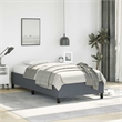 vidaXL Engineered Wood Velvet Twin Bed Frame in Dark Gray