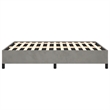 vidaXL Engineered Wood Faux Leather Full Bed Frame in Light Gray