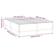 vidaXL Engineered Wood Faux Leather Full Bed Frame in Light Gray