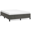 vidaXL Velvet Full Bed Frame in Dark Gray Fabric