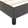 vidaXL Velvet Full Bed Frame in Dark Gray Fabric