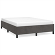 vidaXL Modern Engineered Wood Queen Bed Frame in Dark Gray