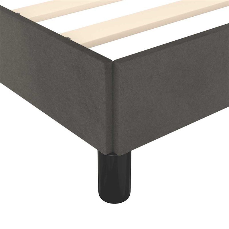 vidaXL Modern Engineered Wood Queen Bed Frame in Dark Gray