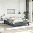 vidaXL Modern Engineered Wood Queen Bed Frame in Dark Gray